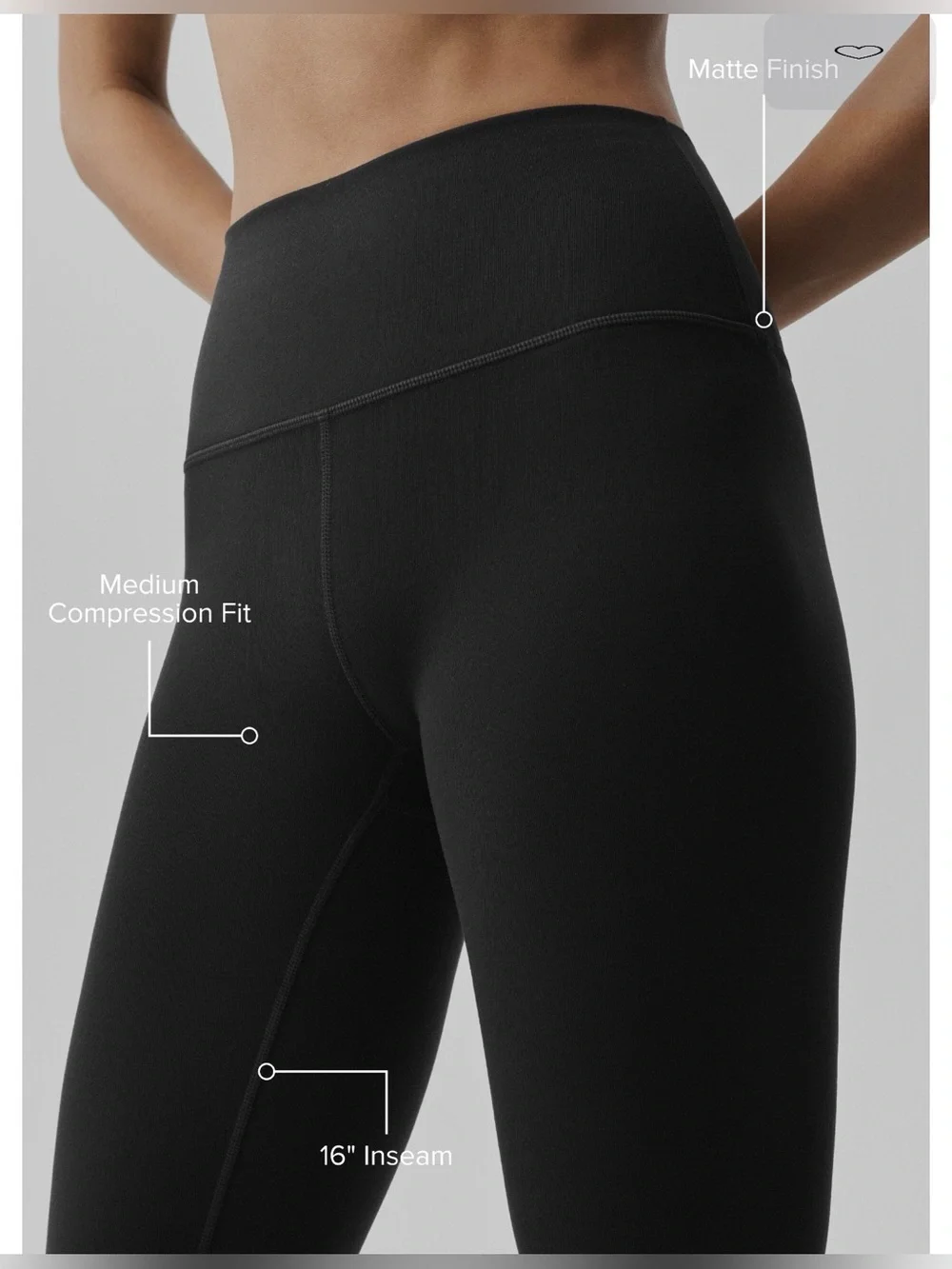 Alo Yoga 16’ High waisted Airbrush Capri. Black. Size M. New with tags